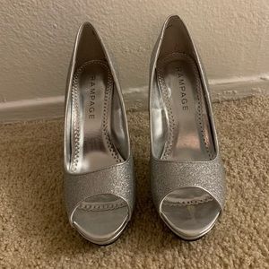 Rampage Shoes - Silver sparkly heels Rampage Shoes - Silver sparkly heels